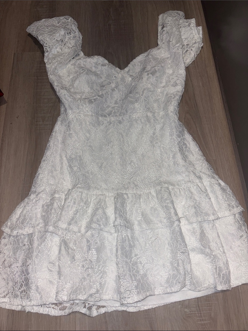 Amazon White Lace Mini Dress